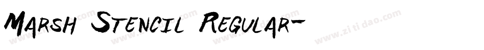 Marsh Stencil Regular字体转换
